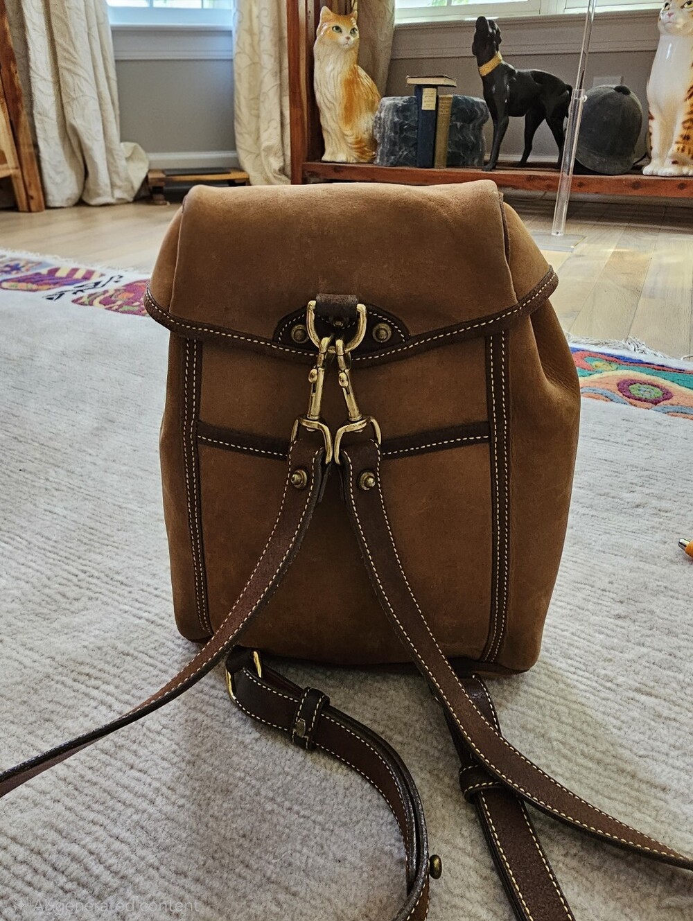 Dooney & Bourke Newbuck Suede Backpack Excellent Unused Condition - Picture 10 of 13